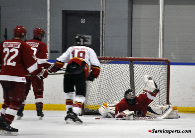Game saving save by netminder Braden Palocz.